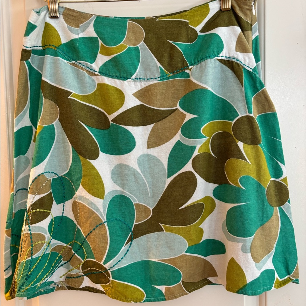 Putemayo Floral A-Line Skirt  Size 10